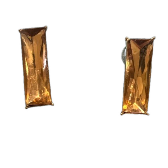 INC International Concepts Jewelry - Gold-Tone Crystal Rectangle Earrings